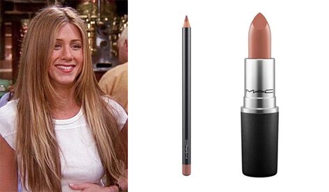 The Exact Lipsticks Rachel, Monica & Phoebe Wore On 'Friends' Jennifer Aniston Best Outfits, Friends Makeup Rachel, Rachel Friends Makeup, Rachel Green Nails, Friends Rachel Makeup, Monica Geller Lipstick, Rachel Green Lipstick, Rachel Green Makeup Look, Monica Geller Makeup