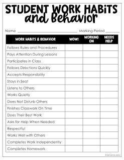 Behavior Self Assessment For Students, Student Self Evaluation Elementary, Self Assessment For Students First Grade, Student Assessment Ideas, Diagnostic Assessment Ideas, Student Accountability Elementary, Self Assessment For Students High School, Behavior Assessment Forms, Student Assessment Tracker