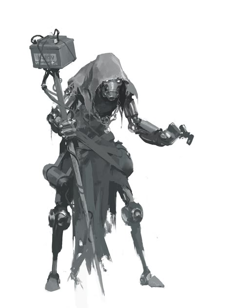 Rusty Robot Mage, Viktor Titov on ArtStation at https://www.artstation.com/artwork/m8YGY Viktor Titov, Rusty Robot, Character Design Cartoon, Cool Robots, Arte Robot, Character Design Sketches, Arte Cyberpunk, Cyberpunk Character, A Robot