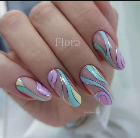 Bright Nail Designs, Art Deco Nails, Romantic Nails, February Nails, Colorful Nail Art, Colorful Nail, Trendy Nail Art Designs, Pretty Nail Art Designs, Simple Nail Art Designs