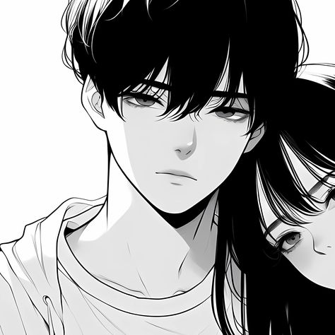 Anime For Couple Dp, Profil Couple Anime, Couple Profile Anime, Pp Couple Cool, Couple Dp Anime, Matching Pfp Black And White, Couple Pp Anime, Hot Anime Couples, Couple Ava