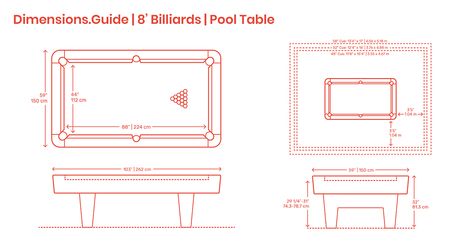 8’ Billiards | Pool Tables are tables sized for usage in homes. 8’ Tables have playing surfaces with a length of 88” | 224 cm, width of 44” | 112 cm, and are set at 29 1/4”-31” | 74.3-78.7 cm high. An 8’ Pool Table has an overall size of 103” x 59” | 262 x 150 cm and a height of 32” | 81.3 cm. Pool Table Dimensions, Diy Pool Table, Pool Table Sizes, Billard Table, Billiards Bar, Custom Pool Tables, Pool Table Games, Pool Table Room, Billiards Table