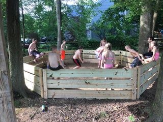 Ball Pit Diy, Gaga Pit, Diy Ball Pit, Gaga Ball Pits, Gaga Ball, Eagle Project, Ball Pits, Super Cool Stuff, A Birthday Present