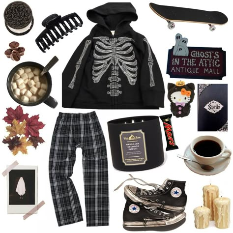 80s Inspired Outfits, Outfit Inspo Board, Niche Memes, Outfit Collage, Skeleton Halloween, Emo Outfits, Halloween Outfit, Cool Fits, Inspo Board