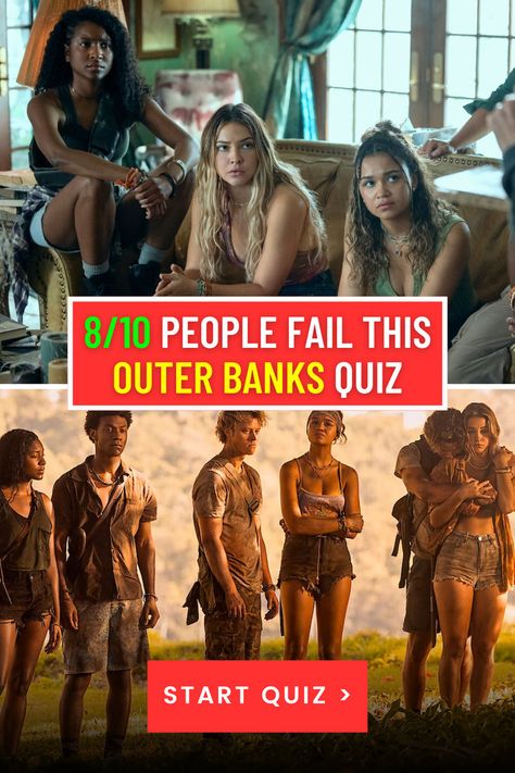 Get ready to set sail and test your knowledge of Outer Banks. This trivia quiz will challenge your memory of treasure hunts, Pogues vs. Kooks drama, and unforgettable moments from the hit series. Only true OBX fans can score big! #OuterBanksTrivia #TVQuiz #PoguesFans Tv Show To Watch, Deputy Shoupe Outer Banks, Buzzfeed Obx Quizzes, Buzzfeed Outer Banks Quiz, Which Obx Character Are U, Which Outer Banks Character Are You Quiz, Outer Banks Quizzes, Shows Like Outer Banks, Obx Quizzes