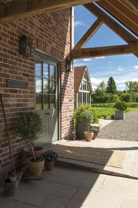 Meadowmead - 047 | Border Oak Border Oak, Porch Canopy, Oak Front Door, Oak Frame House, Oak Framed Buildings, Carport Designs, Front Door Porch, Entrance Porch, House With Porch