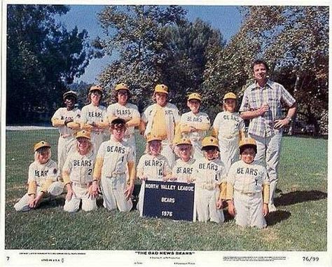 Walter Mattheau and The Bad News Bears. Bad News Bears, Jackie Earle Haley, Tatum O’neal, Walter Matthau, Little League Baseball, Broadway Musicals, Team Photos, Lobby Cards, Bad News