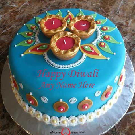 Diwali Cake, Write Name On Cake, Birthday Cake Write Name, Indian Cake, Birthday Cake Writing, Cake Designs Images, Light Cakes, Cake Name, Cake Photo