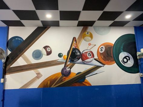 Looney Tunes Wallpaper, Pool Table Room, Pool Art, Graffiti Wallpaper Iphone, Pool Rooms, Graffiti Wallpaper, Graffiti Wall Art, Billiard Room, Graffiti Wall