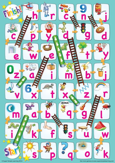 Lowercase Alphabet Chutes & Ladders Game | Super Simple Phonics Games Kindergarten, Alphabet Games For Kindergarten, Learning Kindergarten, Free Flashcards, Fun Learning Games, Ladders Game, Alphabet Board, Game Watch, Alphabet Kindergarten