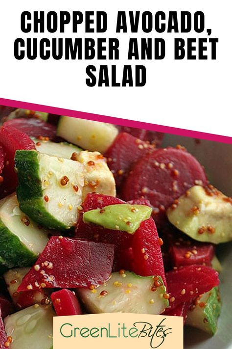 Beet Salad With Cucumber, Avocado Beet Salad, Beet And Cucumber Salad Recipes, Beetroot And Cucumber Salad, Beets And Cucumber Salad, Cheesecake Factory Beet And Avocado Salad, Beets And Avocado Salad, Beet Avocado Toast, Beet And Avocado Salad