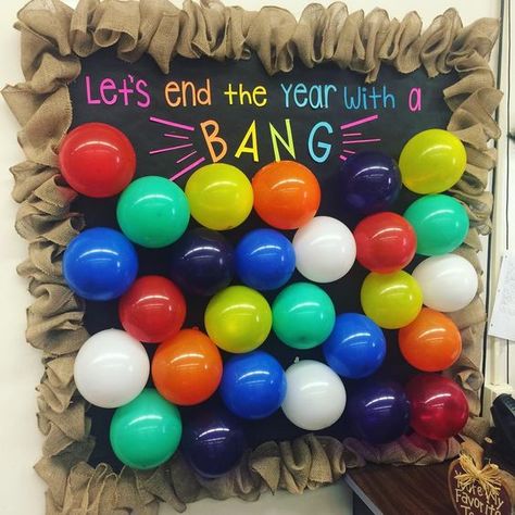 Let's end the year with a bang! Each balloon has a student's name in it. I pop it in the morning and then it's that student's special day ALL day long. We write wonderful things about them on our whiteboard, and they also get to be  VIP for the day! Last Day Of School Traditions, School Traditions, Classroom Incentives, 5th Grade Graduation, End Of Year Party, Clever Classroom, End Of Year Activities, Preschool Graduation, Kindergarten Graduation