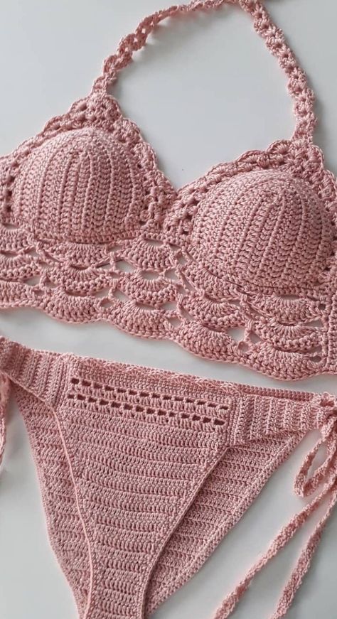 Crochet Swimsuit Pattern Free, Hippie Crochet Patterns, Crochet Swimsuits Pattern, Crochet Swimwear Pattern, Crochet Beach Wear, Fast Crochet, Crochet Bathing Suits, Bikinis Crochet, Crochet Patterns Free