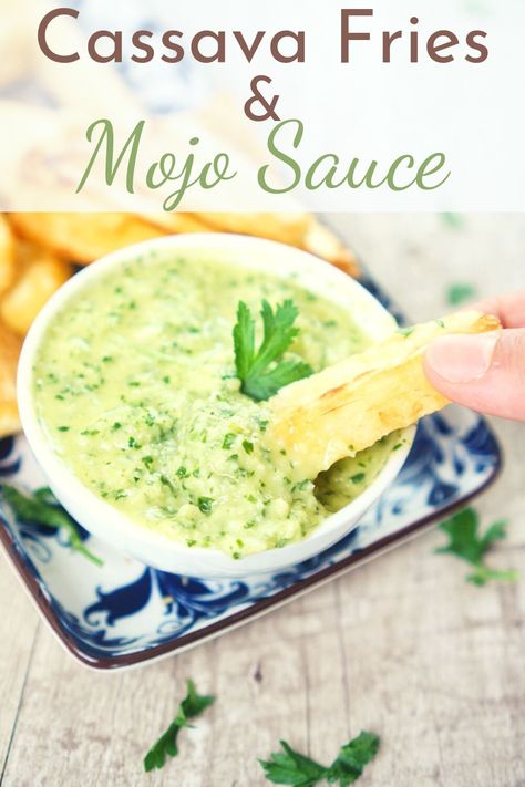 Yucca Fries Sauce, Cuban Yucca Recipe, Yuca Fries Sauce, Mashed Yucca Recipe, Cassava Recipes Dishes, Fried Yucca Recipe, Mojito Sauce, Fried Yucca, Cassava Recipes