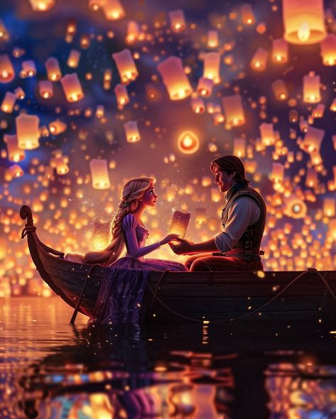 Disney Love Aesthetic, Disney Scenes, Mid Evil, Love Profile Picture, Tangled Wallpaper, Tangled Movie, Fantasy Settings, Disney Movie Scenes, Princess Painting