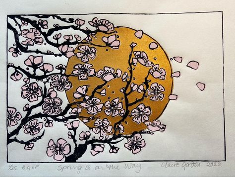 See more work and work in progress @clairegordonprints. . . #cherryblossomsafterwinter #cherrytree #cherryblossoms #linoprint #linoprinting #reliefprint #print #printmaking #printmaker #multiblockprint #affordable #artwork #artist #artforyourhome Relief Print, Pink Blossom, Spring Blossom, Chinese Painting, Lino Print, Dark Pink, Hobbies And Crafts, Linocut, Cherry Blossom