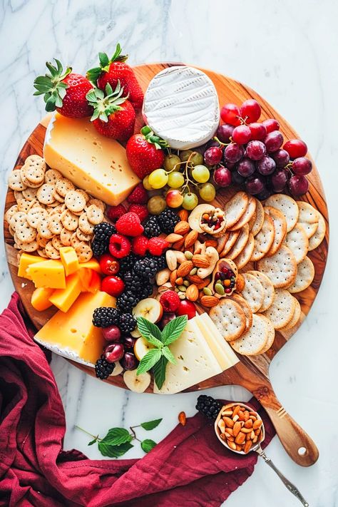 Fruit and Cheese Platter Picnic Food Recipes, Cheese And Cracker Tray, Easy Picnic Food, Cracker Tray, Summer Sandwiches, Graduation Party Foods, Under A Tree, Homemade Lemonade, Summer Dessert Recipes