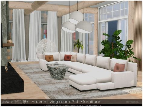 The Sims Resource - Ardenn living room Pt.I furniture Sectional Sims 4 Cc, Sims 4 Cc Black And White Furniture, Modern Furniture Cc Sims 4, Sims 4 Cloud Couch, Sims 4 Cc Sectional Couch, Sims 4 Cc Furniture Sofa, Sims 4 Cc Sofa Living Rooms, Ts4 Couch Cc, Sims 4 Sectional