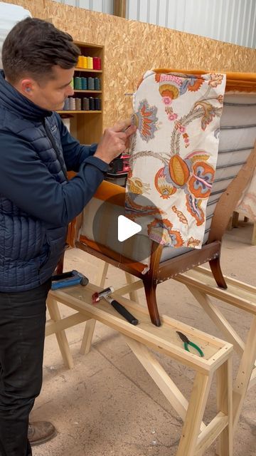 PERCE & WILLIAMS on Instagram: "Watch as I upholster the outside wing on this Parker Knoll ✂️ Contact us with any enquiries you may have or visit www.perceandwilliams.co.uk for more. #perceandwilliams #upholstery #furniture #furnituredesign #bespoke #britishmade #handmade #interiors #interior #interiordesign #workwithme #watchmework #livingroomdecor #reupholstery #reupholstered #designideas #handmadefurniture #handmadeuk #homeinterior #homeinsperation #decor #lifestyle #countryhome #countryliving #countryinteriors #upcylcledfurniture #upcycling" Upolstry Chairs Diy, Diy Upholstery Chair, Parker Knoll Chair Upholstery, Wing Chair Upholstery, Upholstery Corners, Reupholster Chair Diy, Parker Knoll Chair, Reupholster Dining Room Chairs, Upholstered Chairs Diy