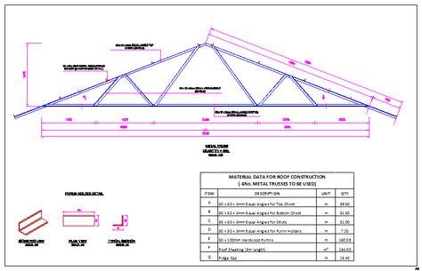 Aiming for equal angles Drawing labels, details, and other text information extracted from the CAD file: equal angle bottom chord, equal angle top chord, equal angle strut, equal angle purlin... Angles Drawing, Canopy Balcony, Section Plan, Roof Balcony, Section Detail, Balcony Door, Balcony Roof, Truss Design, Roof Truss Design