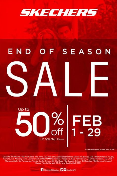 Skechers-Sale-Poster-2016 Nike Sale Poster, End Of Season Sale Poster, Offer Banner, Poster Sale, Month Of February, Nike Sale, Architectural Sketch, February 1, End Of Season Sale