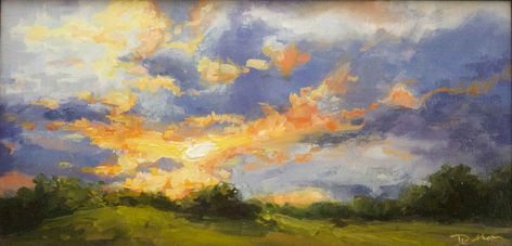 Debra Latham explains how to achieve an impressionistic look in a landscape painting, and still retain that “touch of realism.”#landscapepainting #pleinair Abstract Realism Painting, Loose Art, Landscape Inspiration, Plein Air Landscape, Sky Pics, Chalkboard Ideas, Air Painting, Impressionist Landscape, Realism Painting