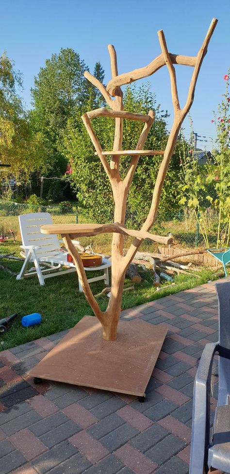 Diy Parrot Perch, Diy Parrot Stand, Bird Stands Diy Ideas, Diy Bird Perch, Parrot Room, Parrot Playground, Parrot Habitat, Parrot Aviary, Bird Playground