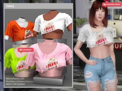 Sims Tops, Sims 4 Download, The Sims 4 Download, Sims 4 Mods Clothes, Cannoli, Sims 4 Cc, Sims 4 Custom Content, Sims 4 Mods, New Top