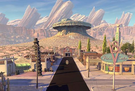 Decorating Style Inspiration from Radiator Springs in Cars Pixar Birthday, Cars Pixar, Planes Birthday, Disney Planes, Radiator Springs, Images Disney, Car Radiator, Birthday Disney, Car Themes