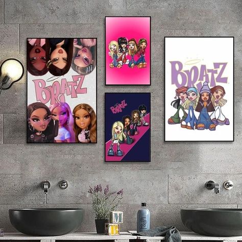 Anime B-Bratz Doll Classic Poster No Framed Poster Kraft Club Bar Paper Vintage Poster Wall Art Painting Bedroom Study Stickers - AliExpress Bratz Bedroom Decor, Bratz Dolls Aesthetic Room Decor, Bratz Bathroom Decor, Bratz Polaroid Poster, Bratz Collection Display, Wall Art Painting Bedroom, Bratz Doll, Wall Art Painting, Poster Frame