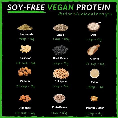 Devon Bennett Ⓥ on Instagram: “Soy-free plant protein for those who aren’t a fan of soy 🌱 - You do NOT need soy products to get your necessary protein in, even if you are…” Soy Free Vegan Protein, Vegan Protein Sources, Sources Of Protein, Black Bean Quinoa, Soy Free Vegan, Soy Free Recipes, Vegan Athletes, Soy Products, Wellness Recipes