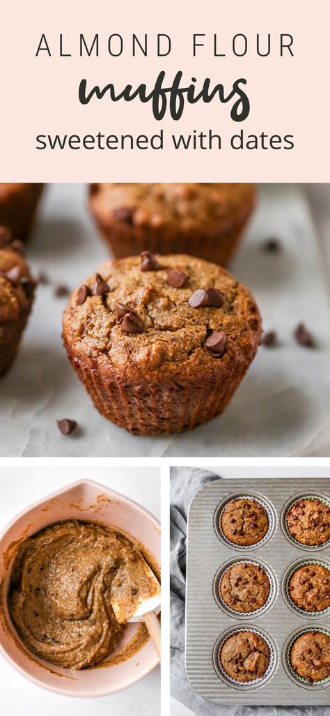 Gluten Free Date Muffins, Almond Flour And Dates Recipes, Healthy Muffin Recipes Almond Flour, Naturally Sweetened Muffins, Gluten Free Date Muffins Recipes, Almond Flour Date Cake, Dates Muffins Recipes, Healthy Date Muffins, Date Muffins Recipes Healthy