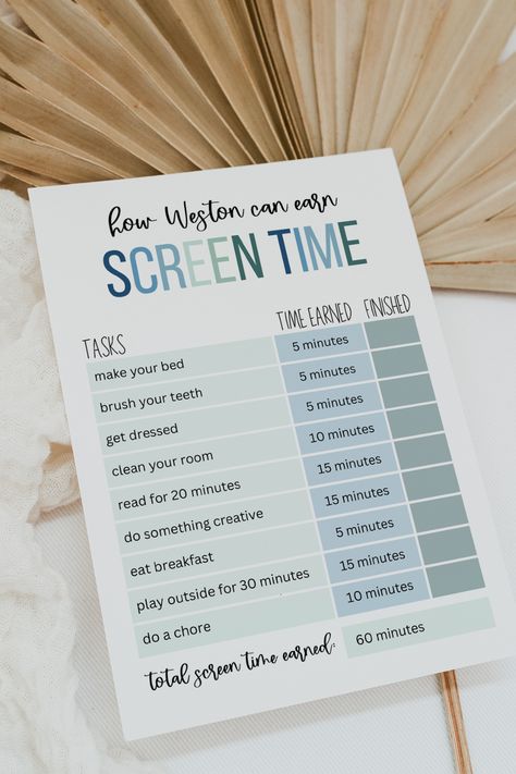 Screen Time Tracker For Kids | Instant Download | Editable Template | Kids Chore Chart Chores Tracker, Screen Time Tracker, Kids Chore Chart, Time Tracker, Tv Time, Chores For Kids, Kids Tv, Chore Chart, Activity Tracker