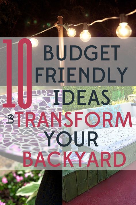 10 #backyard ideas #DIY Large Backyard Landscaping, Diy Outdoor Table, Easy Backyard, Large Backyard, Backyard Diy Projects, Backyard Pool Designs, Diy Yard, Budget Backyard, Backyard Makeover