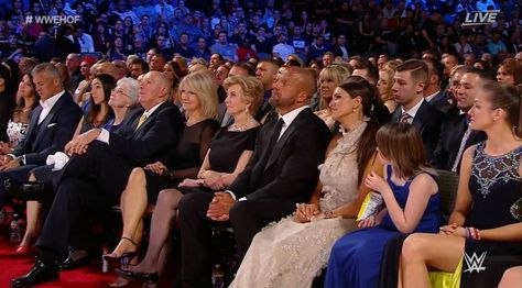 Stephanie McMahon, Linda McMahon and Paul Levesque at the WWE Hall of Fame 2016 ceremony Paul Levesque, Linda Mcmahon, Wwe Hall Of Fame, Stephanie Mcmahon, Triple H, Pro Wrestling, Hall Of Fame, Wrestling Ring, Wwe