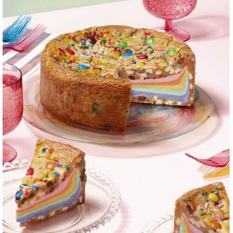 Bakewell Blondies, Rainbow Cookie, Cherry Bakewell, Rainbow Cookies, Cookie Pie, Bakery Recipes, Floral Cake, Summer Floral, Diy Food