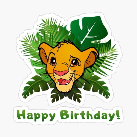 #simba #lion_king #king #disney #lion #lion_king #happy #birthday #happybirthday #sticker #simbasticker #jungle #lionkingsticker Lion Guard Stickers, Lion King Stickers, The Lion King Characters, King Pictures, Lion King Theme, Cat Themed Birthday Party, Lion King Party, Baby Simba, Simba Lion