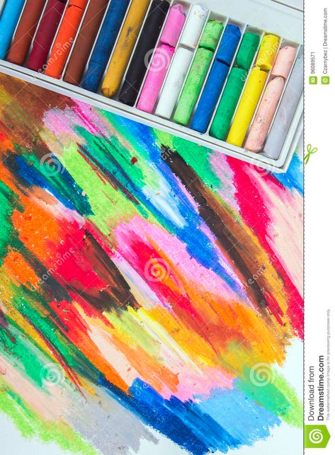 Photo about Oil pastels crayons on colorful background. Art drawing. Image of green, empty, colorful - 96089571 Oil Pastel Background Ideas, Crayon Painting Oil Pastels Art Ideas, Crayola Oil Pastels, Oil Painting Crayons, Oil Pastel Background, Crayons Photography, Crayon Background, Oil Pastel Crayons, Artsy Decor