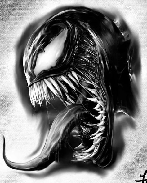 Denver Tattoo, Venom Tattoo, Spiderman Tattoo, Tattoo Black And White, White Instagram, Black And White Instagram, Marvel Tattoos, Scary Tattoos, Muster Tattoos