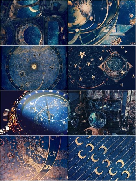 Celestial Wizard Aesthetic, Astrologian Ffxiv Aesthetic, Blue Astrology Aesthetic, Celestial Moodboard, Celestial Academia, Celestial Witch Aesthetic, Fantasy Astronomy, Magic Land, Celestial Art