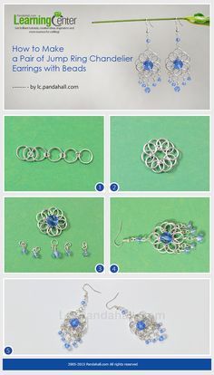 How to Make a Pair of Jump Ring Chandelier Earrings with Beads Diy Jump Ring Earrings, Jump Ring Chain, Jump Ring Chain Patterns, How To Use Jump Rings, Jump Rings Jewelry, Diy Jump Ring Jewelry, Chainmaille Earrings Tutorial, Jump Ring Jewelry Patterns, Jump Ring Jewelry Diy