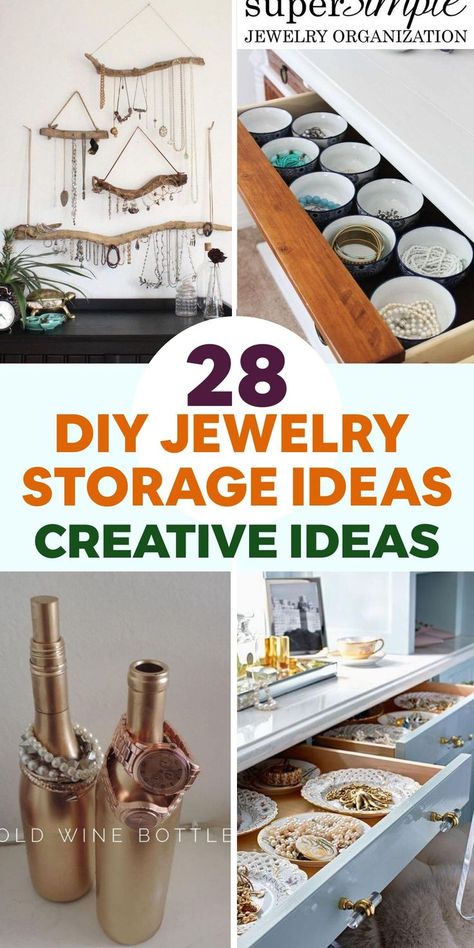 Discover elegant and practical DIY jewelry storage ideas to keep your accessories organized in style. Transform a vintage frame into a chic hanging jewelry holder by adding decorative hooks for a sophisticated display of your necklaces and bracelets. Upcycle a small saucer into a glamorous jewelry dish with a coat of paint and gold leaf accents, offering both beauty and functionality. Rep...#of #Tidiness #The #Organizers #of #World #Jewelry #of #Tidiness #Art #the #Exploring #of #Accessories Homemade Jewelry Holder, Unique Jewelry Storage, Diy Jewelry Storage, Jewelry Storage Ideas, Necklace Organizer Diy, Diy Jewelry Hanger, Jewlery Storage, Rustic Jewelry Organizer, Diy Necklace Holder