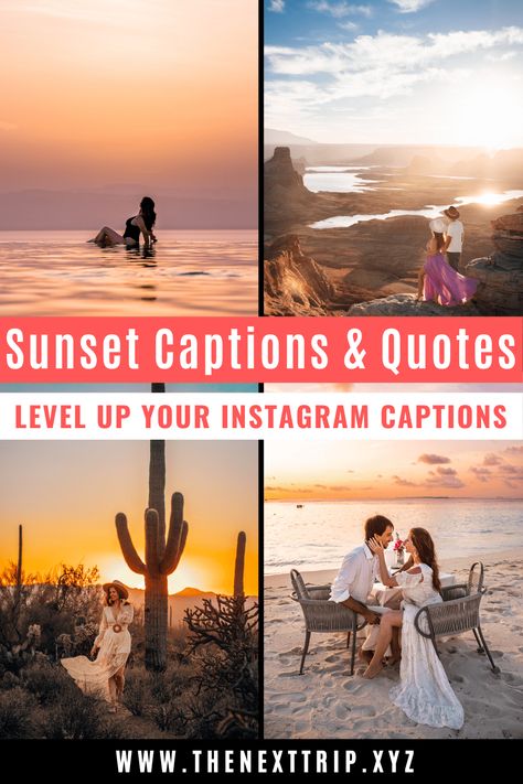 Looking for the ultimate Sunset Instagram Caption or Quote for your next post? We have the best Sunset puns, Funny Sunset Quotes, and Romantic Sunset Sayings ready for your next Instagram post! Sunset Sayings, Sunset Puns, Sunset Instagram Captions, Sunset Captions, Puns Funny, Romantic Sunset, Cute Quotes For Life, Best Sunset, Instagram Quotes Captions