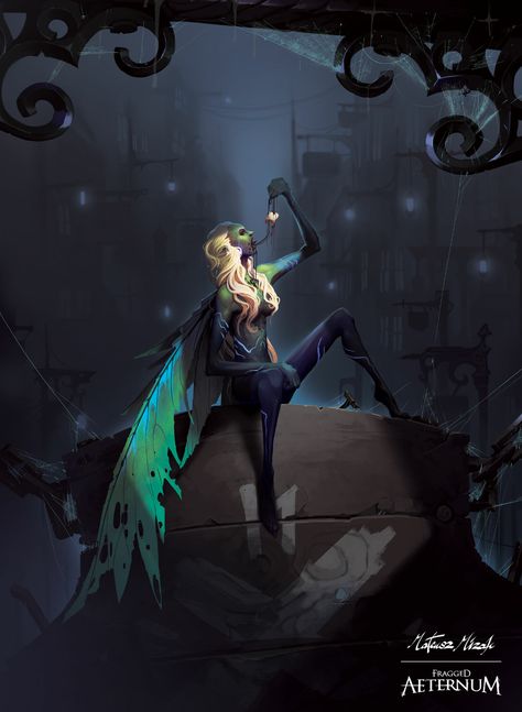 ArtStation - Fragged Aeternum: Fairy, Mateusz Mizak Tooth Fairy Art, Winged Character, Fairy Knight, The Art Showcase, Arcane Trickster, Evil Fairy, Art Showcase, Humanoid Creatures, Fantasy Stuff