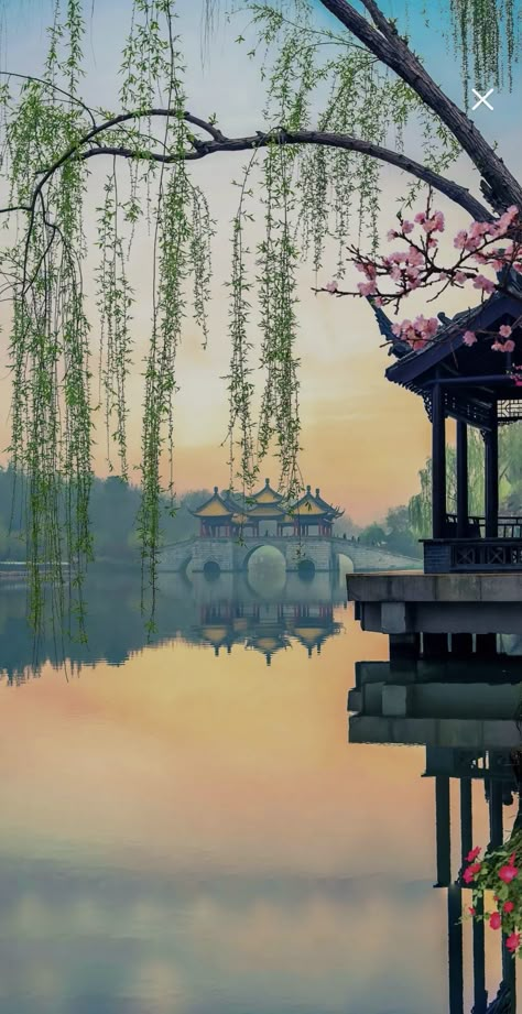 Chinese Nature Aesthetic, Ancient Chinese Aesthetic, Ancient China Aesthetic, Dreamy Nature, Chinese Poem, China Aesthetic, Chinese Home, Chinese Aesthetic, Chinese Art Painting