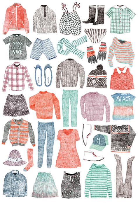 Clothes Illustration, Art Et Illustration, Art And Illustration, Pattern Illustration, Painting Illustration, Illustration Print, Cute Illustration, Fashion Drawing, Moda Fashion