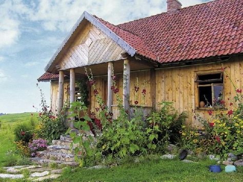 Polish cottage Polish Countryside Aesthetic, Polish Cottage, Isolated Cottage, Cottage Life Ontario, Poland Country, Houses In Poland, Aesthetic Cottage, Baba Yaga, Cottage House