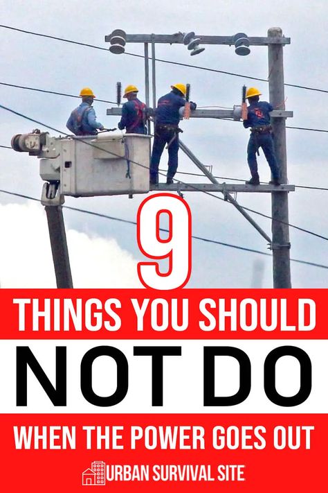 During a power outage, it is essential to prioritize safety. Learn about the 9 things you should not do when the power goes out. Things To Do When The Power Is Out, Power Outage Hacks, Power Outage Preparedness, Survival Day, Power Outage Tips, Survival Skills Emergency Preparedness, Emergency Preparedness Food, Shtf Preparedness, Power Out