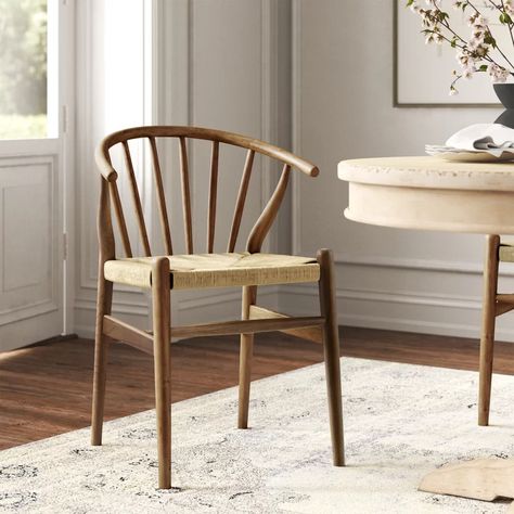 AllModern Vioria Solid Wood Dining Chair | Wayfair Kelly Clarkson Home, Wide Sideboard, Scandi Design, Kitchen Nook, Wood Dining Chairs, Kelly Clarkson, City Apartment, Kitchen & Dining Chairs, Farmhouse Dining