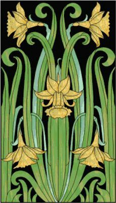 Art nouveau daffodils